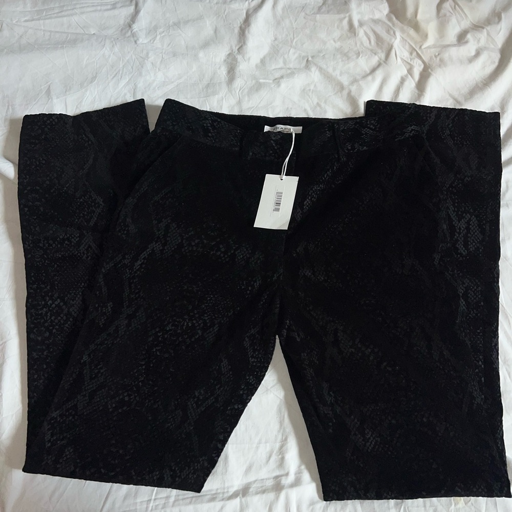 Frame Perfect Velvet Snake Print Trousers Pants Size 8 NWT - Picture 3 of 8